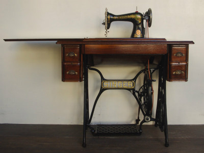 SINGER 15 シンガー製 豪華テーブル 家庭用足踏みミシン