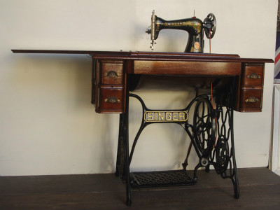 SINGER 15 シンガー製 豪華テーブル 家庭用足踏みミシン