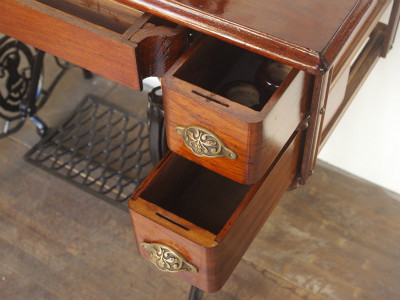 SINGER 15 シンガー製 豪華テーブル 家庭用足踏みミシン