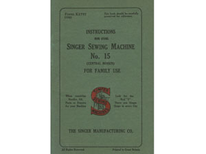 SINGER 15K シンガー製 薔薇ブーケ柄 鋳物網脚の足踏みミシン