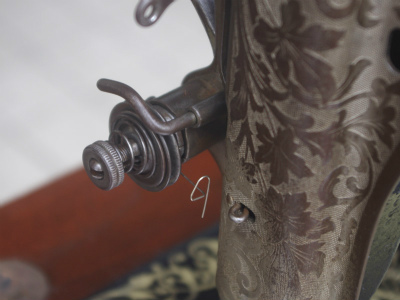 SINGER 15K シンガー製 薔薇ブーケ柄 2段引き出しの足踏みミシン