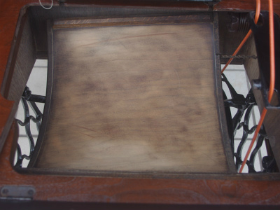 SINGER 15K シンガー製 薔薇ブーケ柄 2段引き出しの足踏みミシン