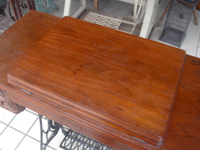 SINGER 15K シンガー製 薔薇ブーケ柄 2段引き出しの足踏みミシン