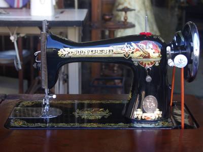 SINGER 15K シンガー製 2段引き出しの足踏みミシン