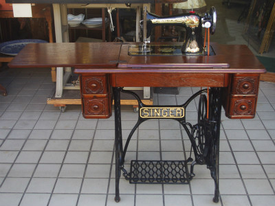 SINGER 15K シンガー製 2段引き出しの足踏みミシン