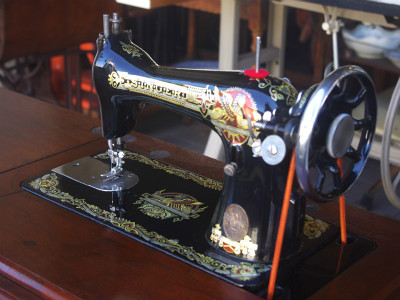 SINGER 15K シンガー製 2段引き出しの足踏みミシン