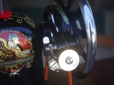 SINGER 15K シンガー製 2段引き出しの足踏みミシン