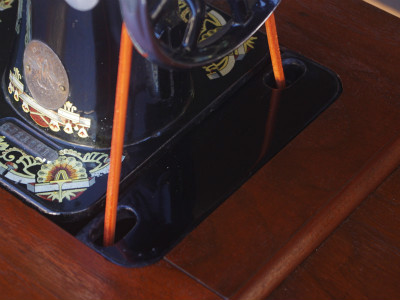 SINGER 15K シンガー製 2段引き出しの足踏みミシン