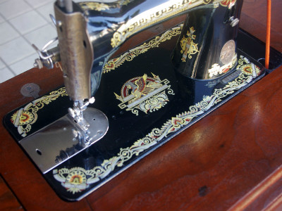 SINGER 15K シンガー製 2段引き出しの足踏みミシン