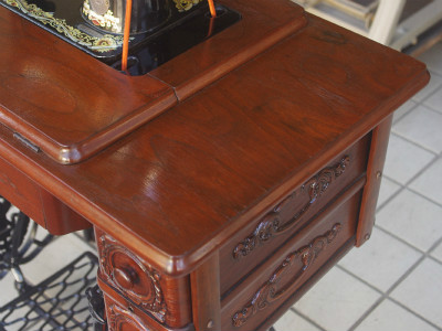 SINGER 15K シンガー製 2段引き出しの足踏みミシン