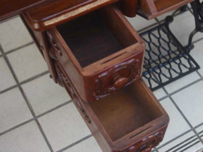 SINGER 15K シンガー製 2段引き出しの足踏みミシン