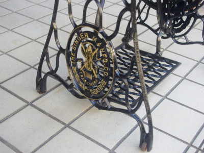 SINGER 15K シンガー製 2段引き出しの足踏みミシン