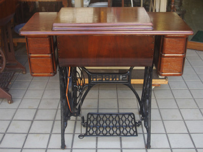 SINGER 15K シンガー製 2段引き出しの足踏みミシン