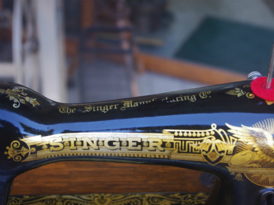 SINGER 15K シンガー製 オーク仕様 2段引き出しの足踏みミシン