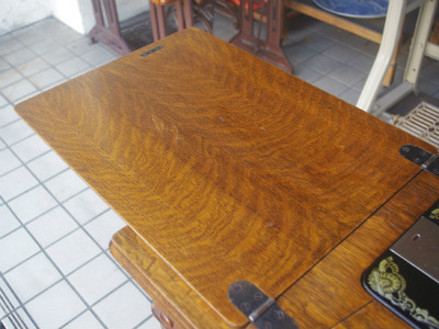 SINGER 15K シンガー製 オーク仕様 2段引き出しの足踏みミシン