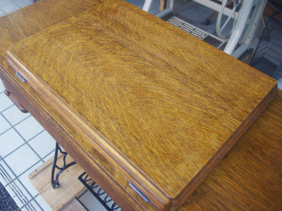 SINGER 15K シンガー製 オーク仕様 2段引き出しの足踏みミシン