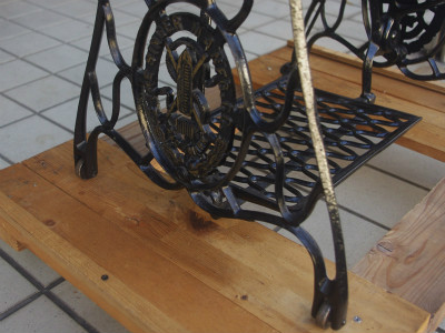 SINGER 15K シンガー製 オーク仕様 2段引き出しの足踏みミシン