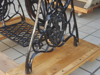 SINGER 15K シンガー製 オーク仕様 2段引き出しの足踏みミシン