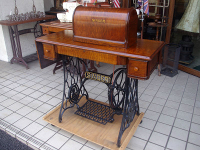幻級！？ SINGER 128K シンガー製 足踏み・手回し兼用ミシン 超希少個体