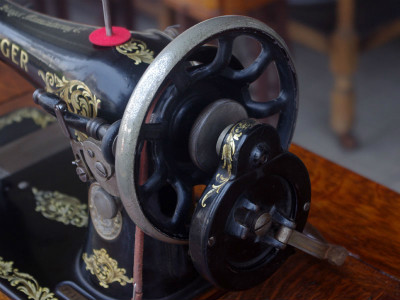 幻級！？ SINGER 128K シンガー製 足踏み・手回し兼用ミシン 超希少個体