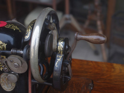 幻級！？ SINGER 128K シンガー製 足踏み・手回し兼用ミシン 超希少個体