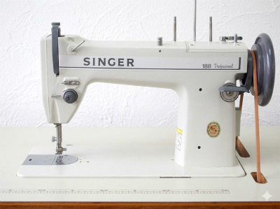 SINGER 188 professional 希少な白！シンガー製 職業用足踏みミシン