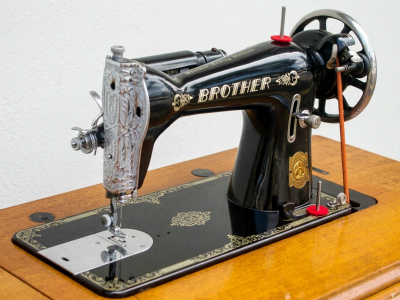 BROTHER HA-1｜LEDライト仕様・再塗装キャビネット 足踏みミシン